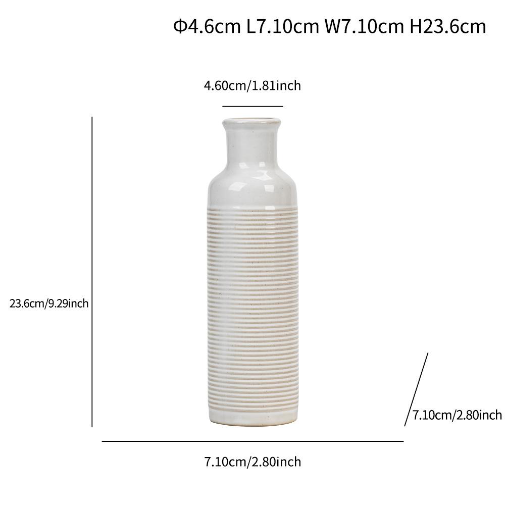 Set Vase Kiln Change Retro Ceramic Handicrafts Three-Piece Set Creative Home Desktop Decoration Ornament