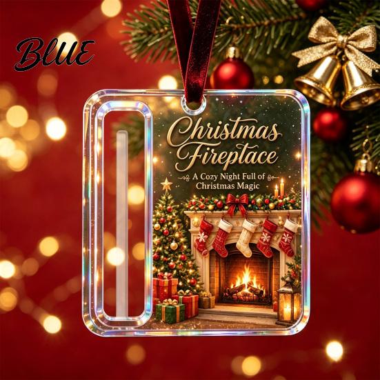 Christmas Tree Decorations Decor with Ornament Acrylic Gift Holder 2Pcs Cash Money Hanging Unique Holiday