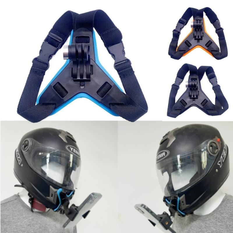 Motorcycle Helmet Chin Strap Mount Holder With Phone Clip Full Face Mobile Action Camera