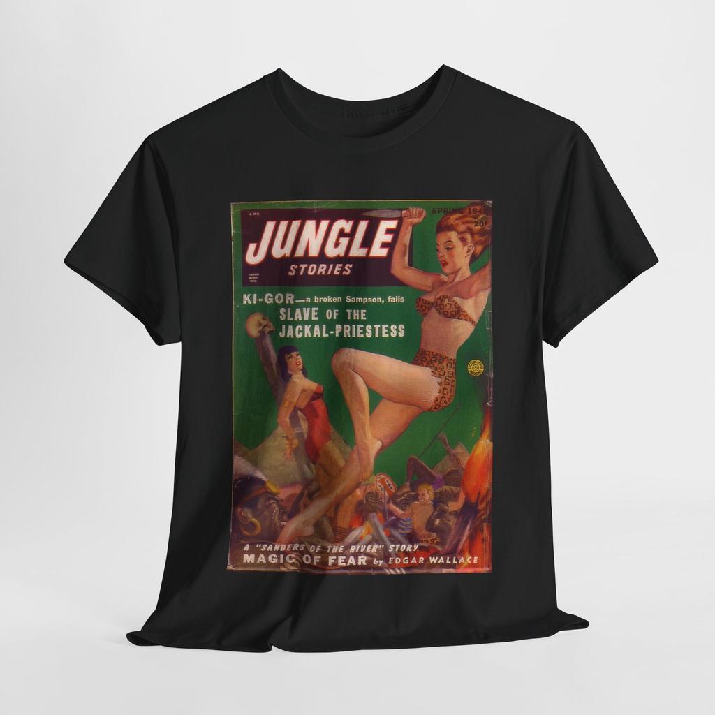 Jungle Stories Spring 1948 T-Shirt Vintage Pulp Art | Lurid Men's Adventure Mag