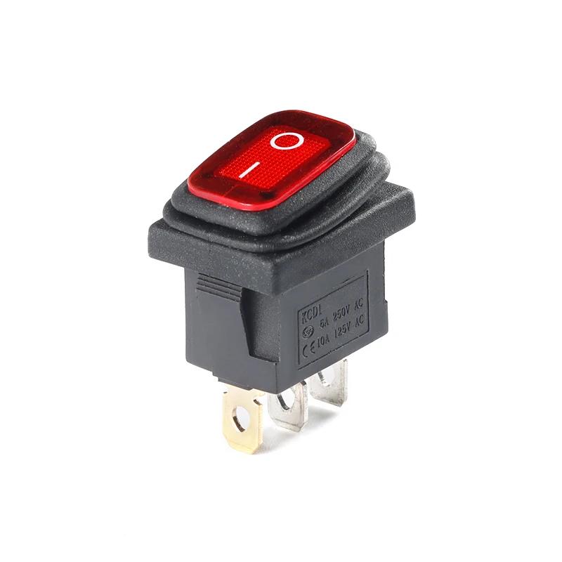 1PCS/lot KCD1 Marine Auto Boat Toggle Rocker Switch 10A 125V 250V AC Sealed Waterproof ON/OFF Power Mini Toggle Switch