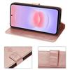 Case for Samsung Galaxy A37 5G, Anti-Scratch Leather Effect Pink Plant Butterfly Pattern - 2 Glass