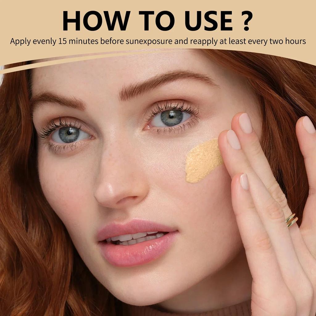Liquid Foundation Cream Sunscreen High-coverage Moisturizing Oil-control Non-stick Waterproof Concealer Face Makeup less