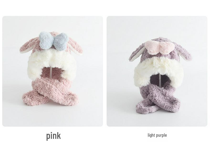 Dziecięcy pluszowy zestaw czapka-szalik z postaciami z bajek - Ciepły, wiatroszczelny, do ochrony na zewnątrz zimą