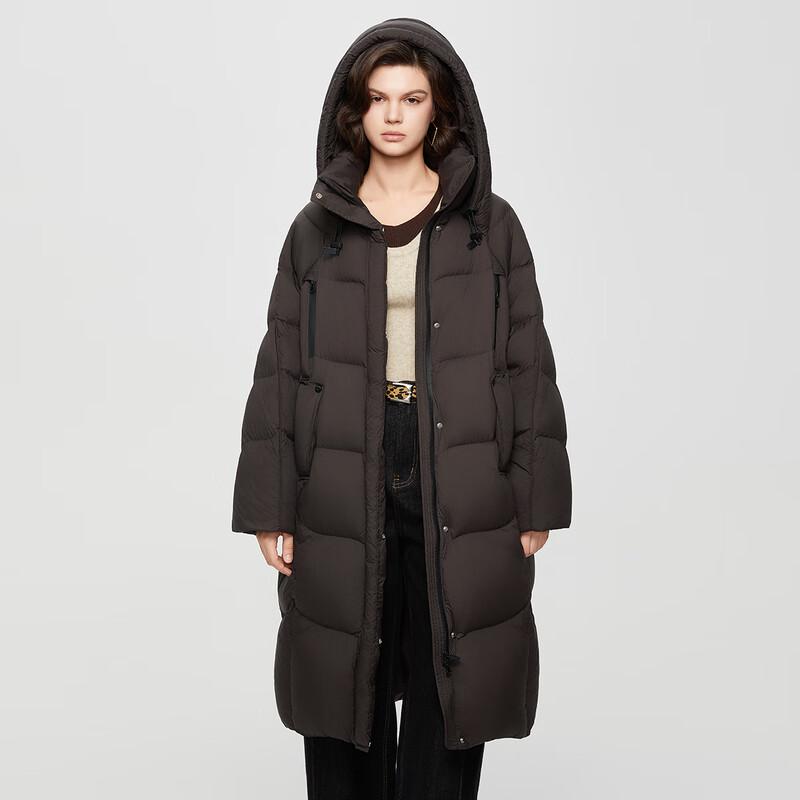 Shetu Women's Loose Long Hooded Down Jacket