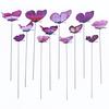 12 szt. Butterfly Metal Stakes Outdoor Yard Lawn Planter Garden Decor Motyle
