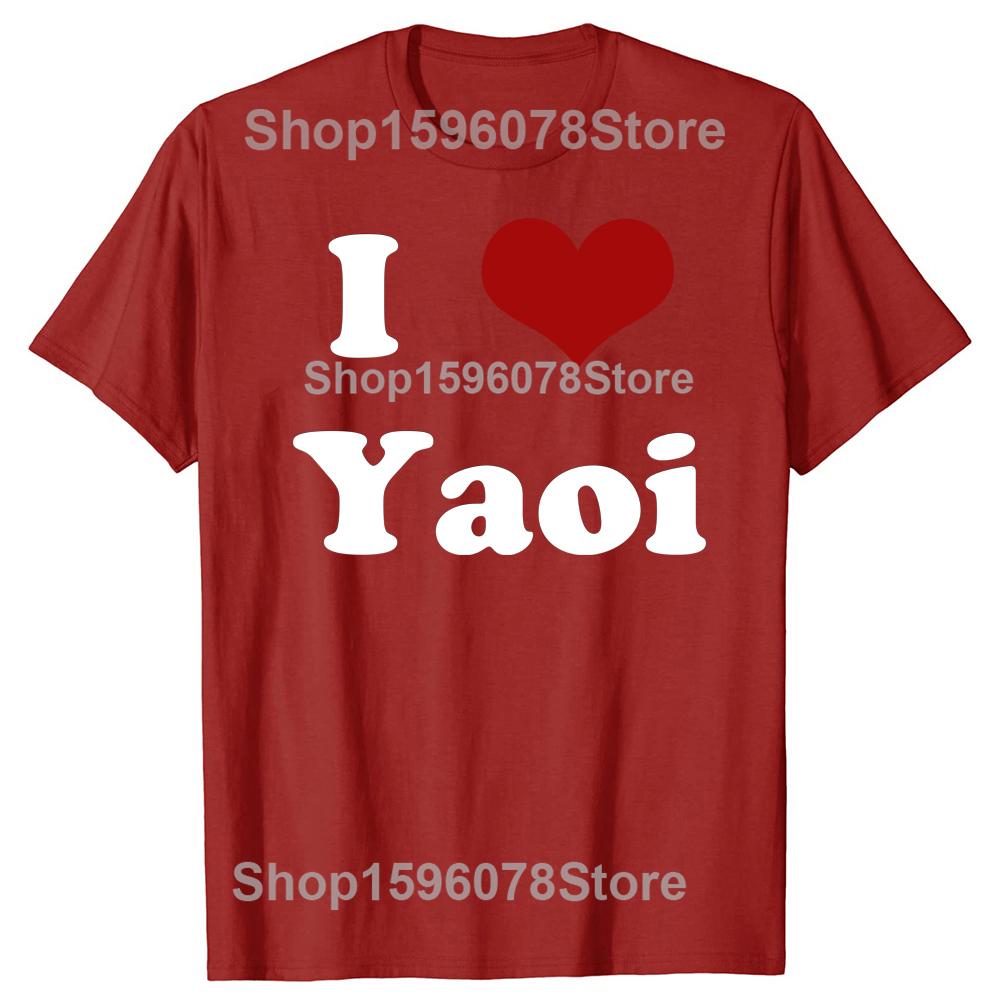 

Funny I Love Yaoi Graphic T Shirts Men Casual Cotton Humor Streetwear Tee Shirt Short Sleeve Unisex Loose Crewneck Clothing S