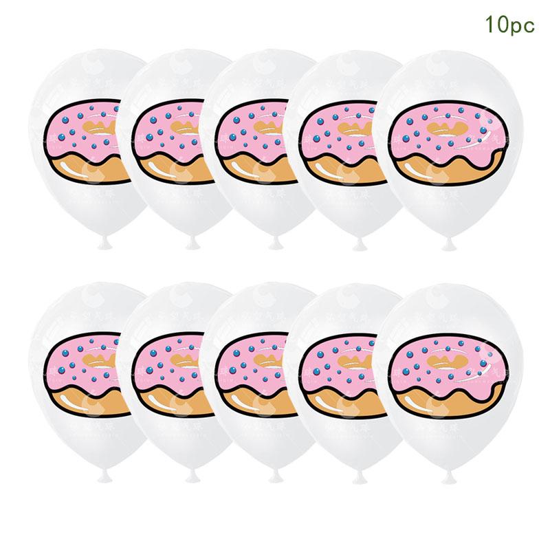 12Inch Pink Donuts Balloon Girls Candy Dessert Birthday Latex Balloons Kids Happy Doughnut Theme Birthday Party Decorative Balon