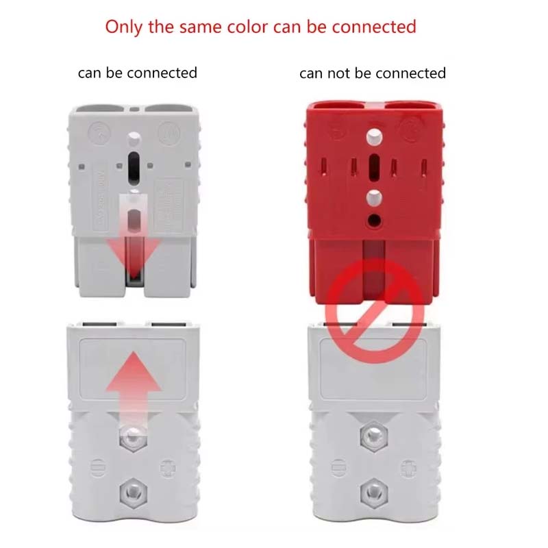 2PCS For Anderson 50A Plug Cable Terminal Battery Power Connector Kit Quick Plug Battery Charging Connector