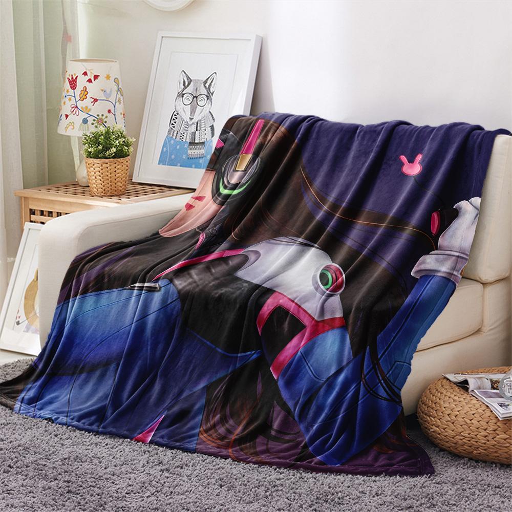D.Va  Print Flannel Blanket, High quality Comfortable for All Seasons, Home Decor, Warmth and Comfort