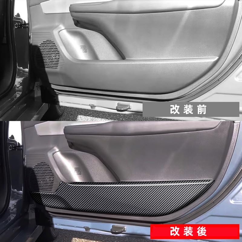 AKUSESARI Compatible with New Prius 60 Series Door Kick Guard Door Kick Mat Door Trim Cover Door Panel Cover Door Protector Design Dirt Prevention