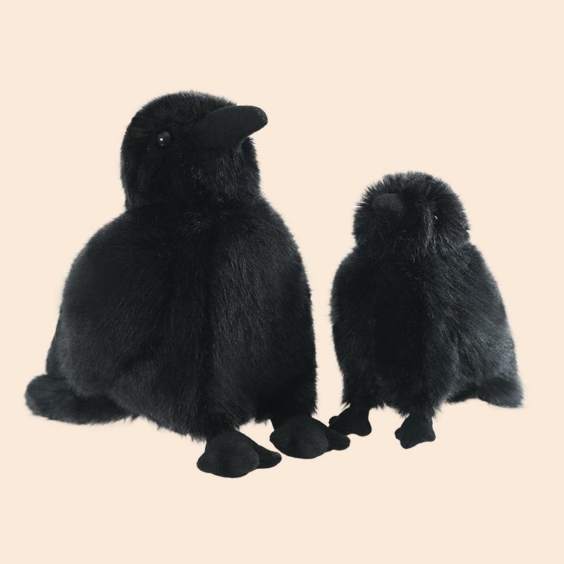 Sale Black Raven Crow Animals Plush Dolls Super Soft Throw Pillow Toys Cartoon Home Decor for Boys Christmas Birthday Gift