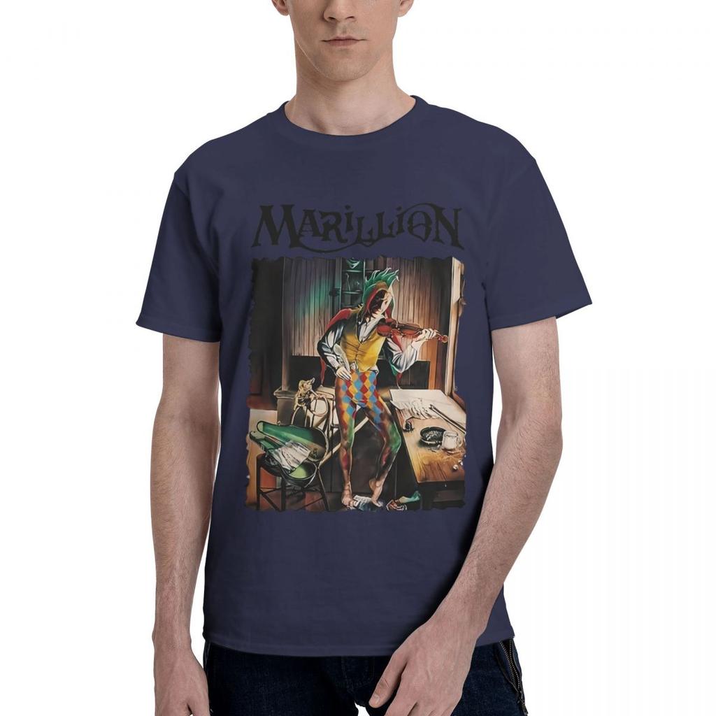 Marillion Mit Aufschrift Für einen Rundhalsausschnitt 100% Baumwolle Lässig Atmungsaktiv Bequem T-Shirt Lustige Herren T-Shirts Herren Kleidung