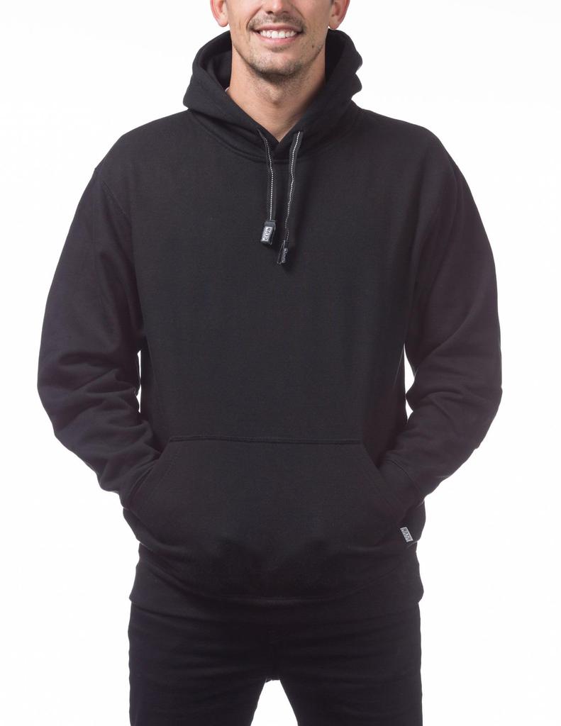 Pro Club Men's Heavyweight Pullover Hoodie (13oz), US Size: Large, Color: Black