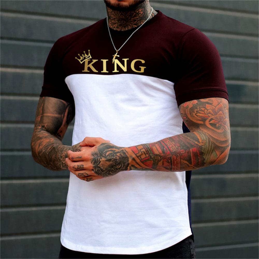Summer 3D Printed Short Sleeved Sportswear King K/Spade A Pattern Men's T-shirt