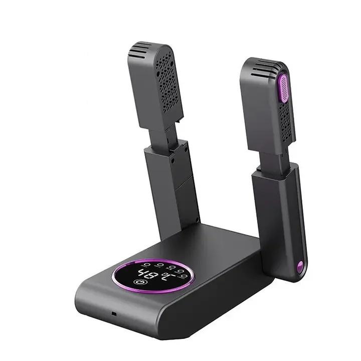 

Портативная сушилка для обуви Электрическая сушилка для обуви и ботинок Складная конструкция на 180° Умный дисплей для обуви Перчатки Шапки Носки Лыжные ботинки EU