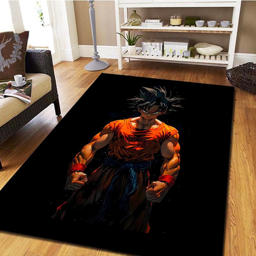 Son Goku Anime Carpet, Digital Printed Floor Mat for Living Room, Cool Movie Home Decor Rug, Mat -HYQ27