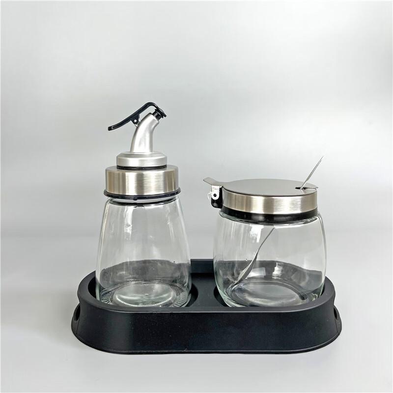 OEING Glass Tabletop Seasoning & Condiment Set