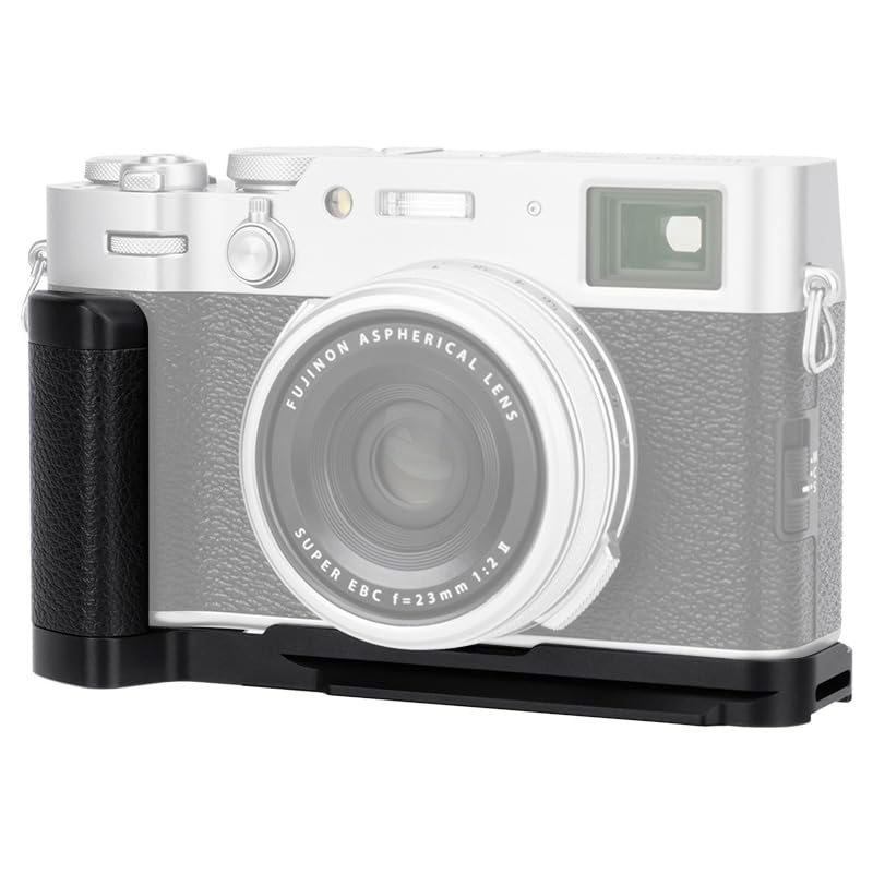

JJC Metal Hand Grip for Fujifilm Fuji X100VI Camera, Convenient Memory Card & Battery Replacement, Black