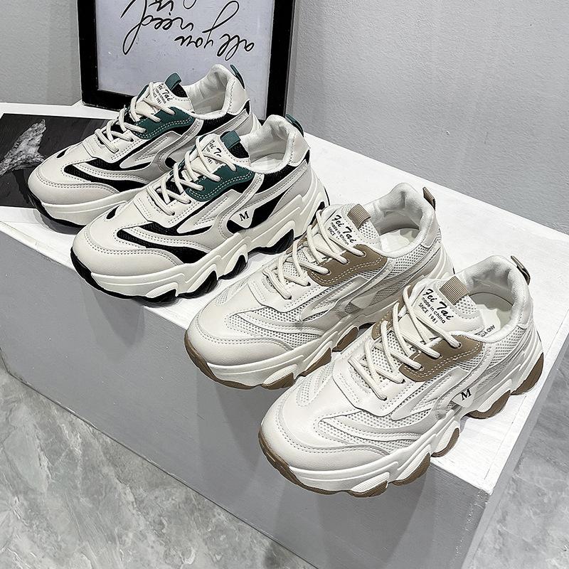 Trendy dad shoes new versatile fried street platform mesh dad shoes women