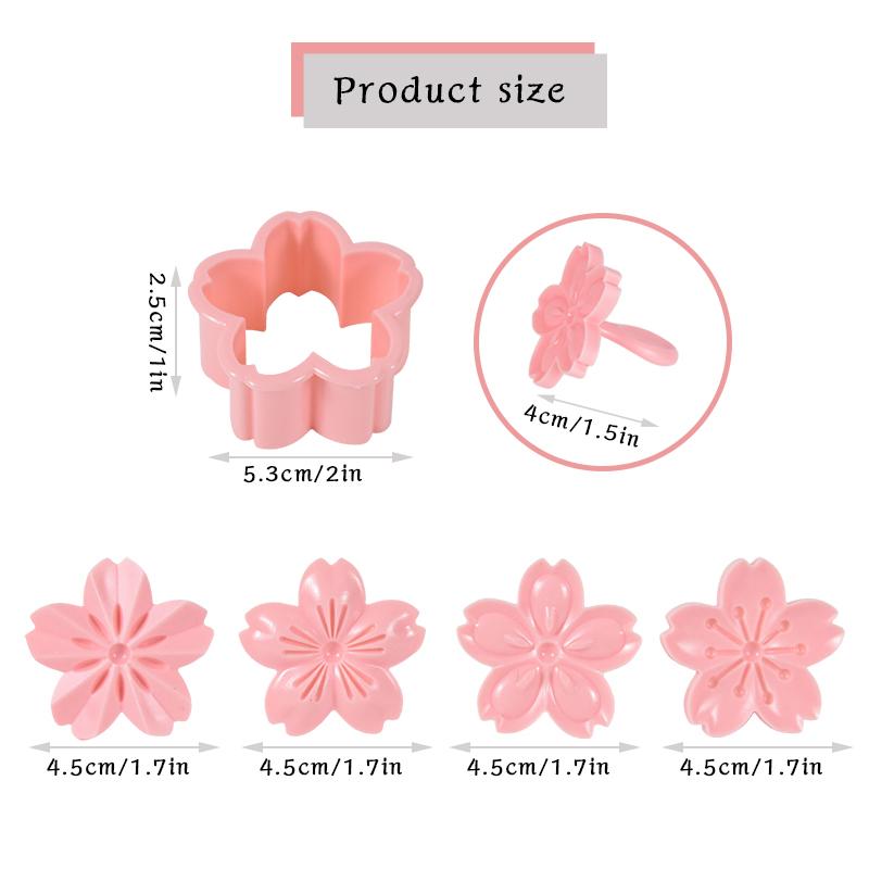 

5 шт./компл. Форма для печенья в виде цветка сакуры, штамп, резак для печенья, цветущая вишня, помадка, декор для торта, цветочная форма, кухонные инструменты для выпечки