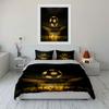 Golden Soccer Stadium Theme Art 3Pc,Multiple Sizes Kid'S And Adults' Bedroom Exquisite 3Pc Bedding Set, Gift