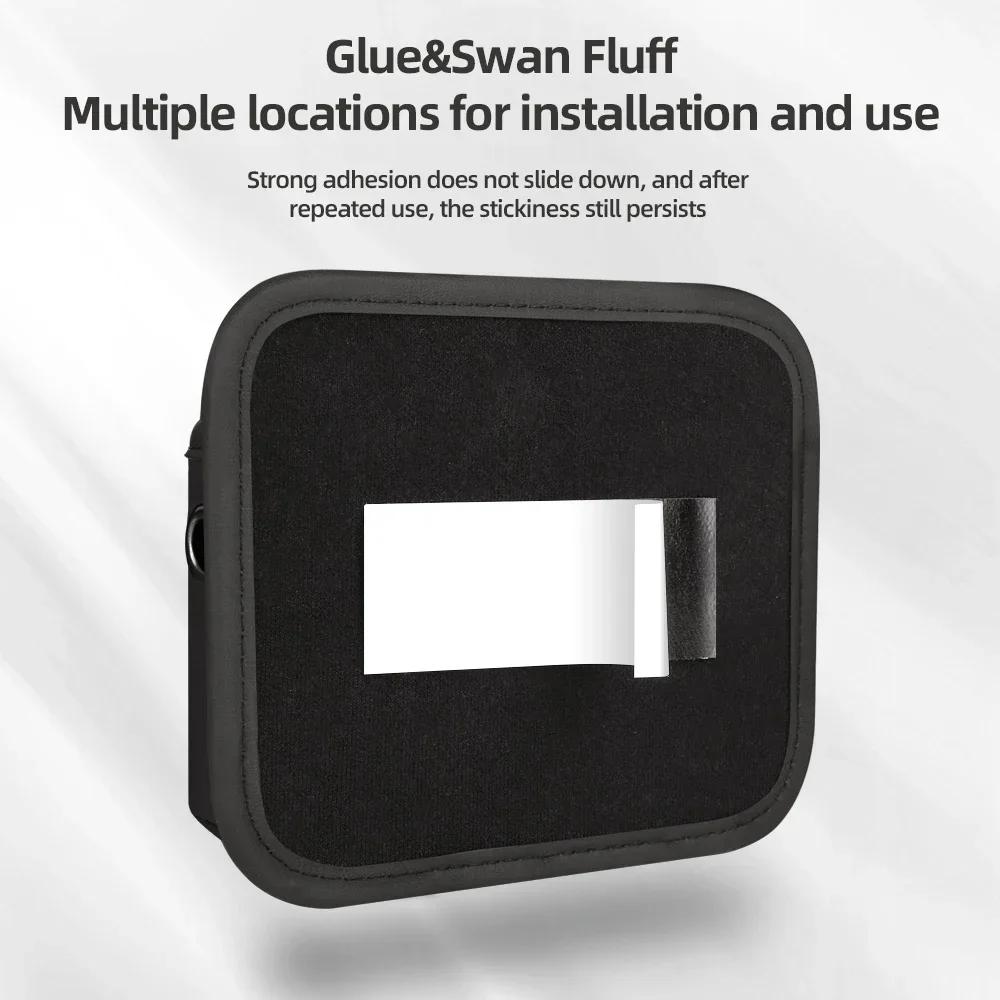 Universal Car Organizer Mesh Storage Bag Net Pocket Phone Holder Net Auto Seat Side Interior Back Sundries Pocket Holder Leather