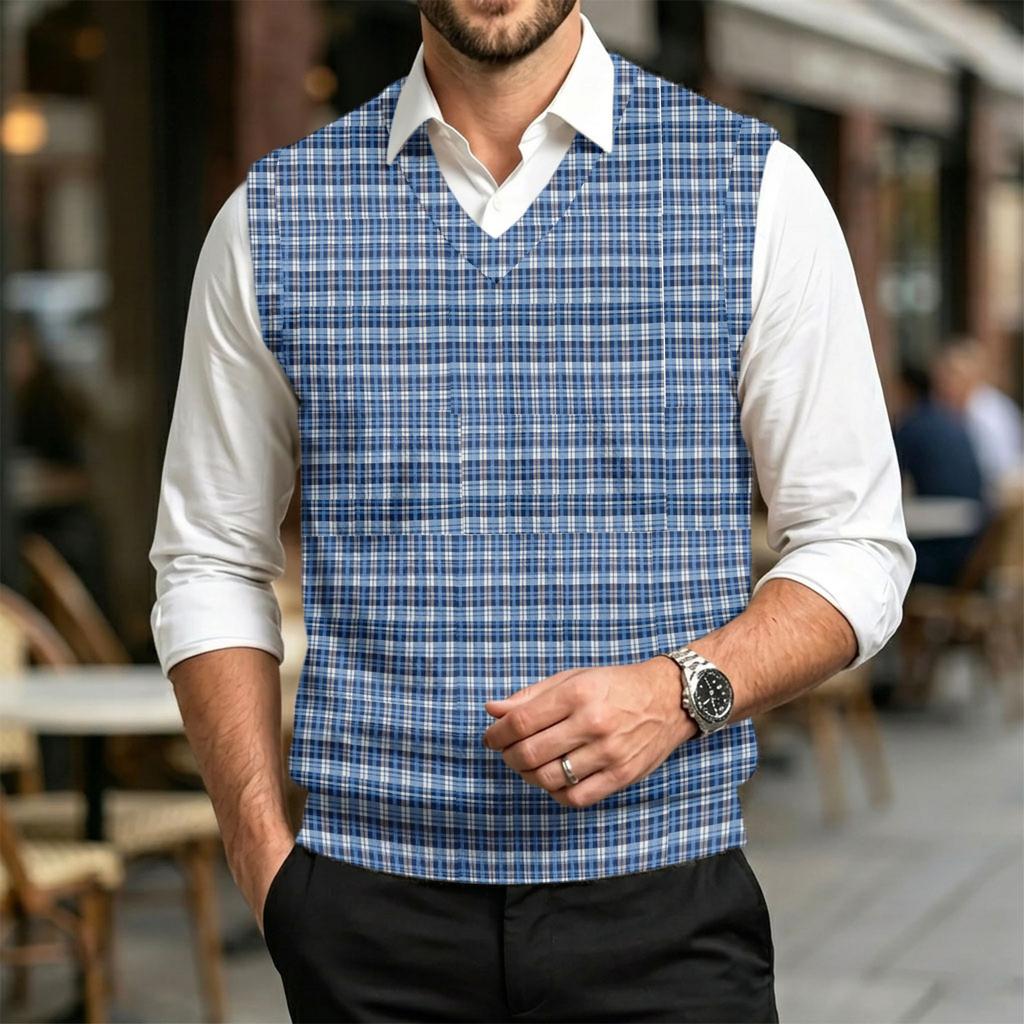 Men's Casual Wool- V-Neck Knit Sweater Vest for Commute