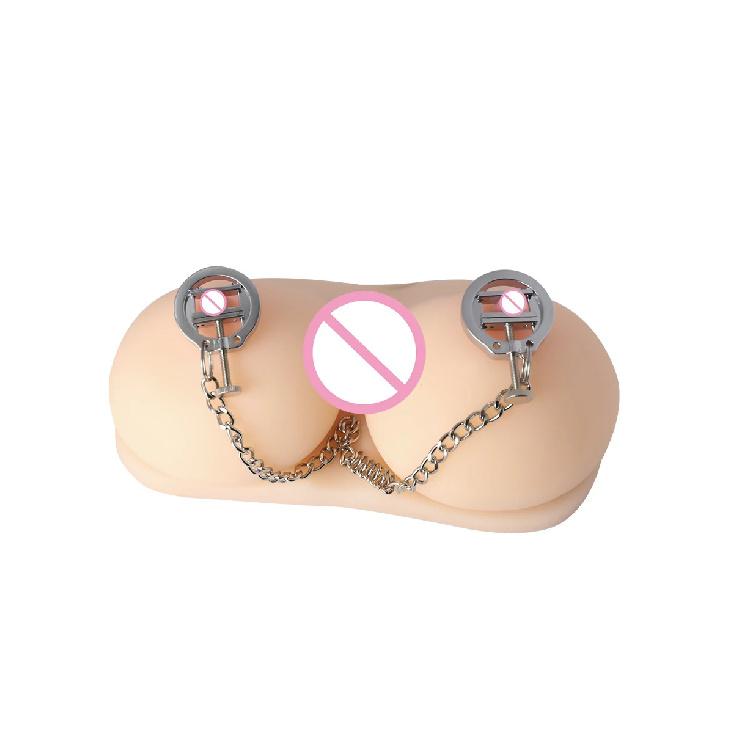 SM-Kette Nippelklemmen Schild Körperpiercing Schmuck Nippelklemmen Erwachsene 18+ Spiel für Frauen BDSM Sexspielzeug für Frauen NC06