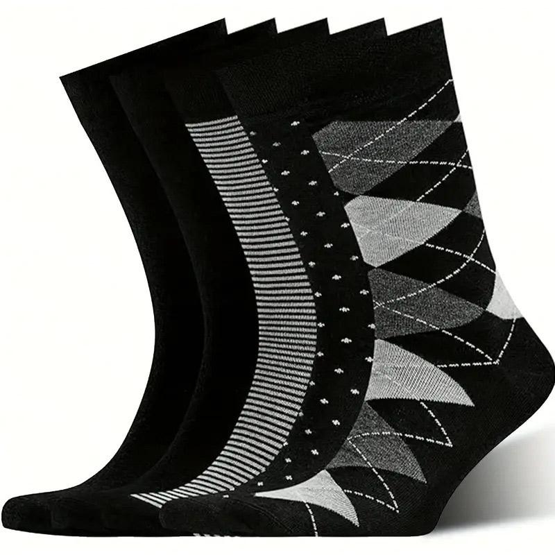 5 Pairs of Warm Stockings Fashionable High-quality Knitted Cotton Men's Socks Casual Business Socks The Same Socks for Men and Women
