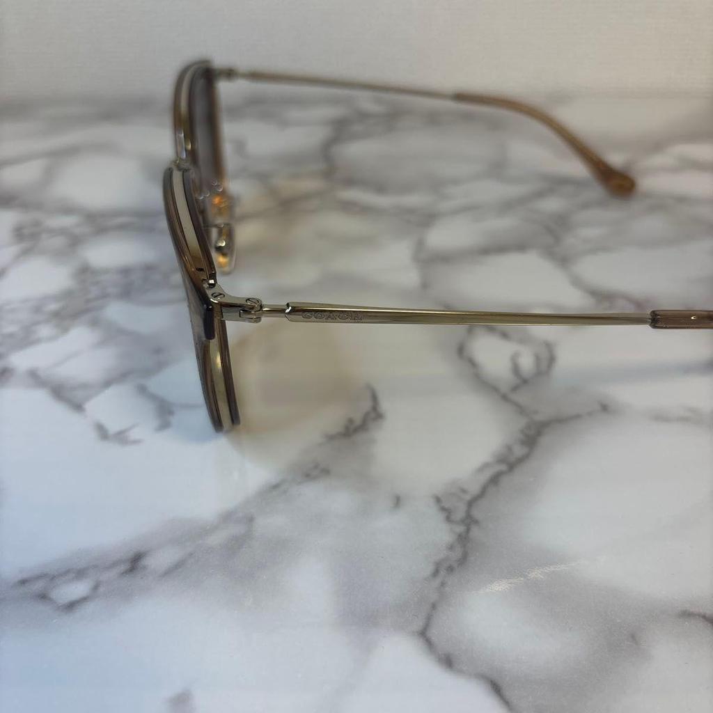 Used COACH Coach sunglasses HC7135 brown x gold brown gold