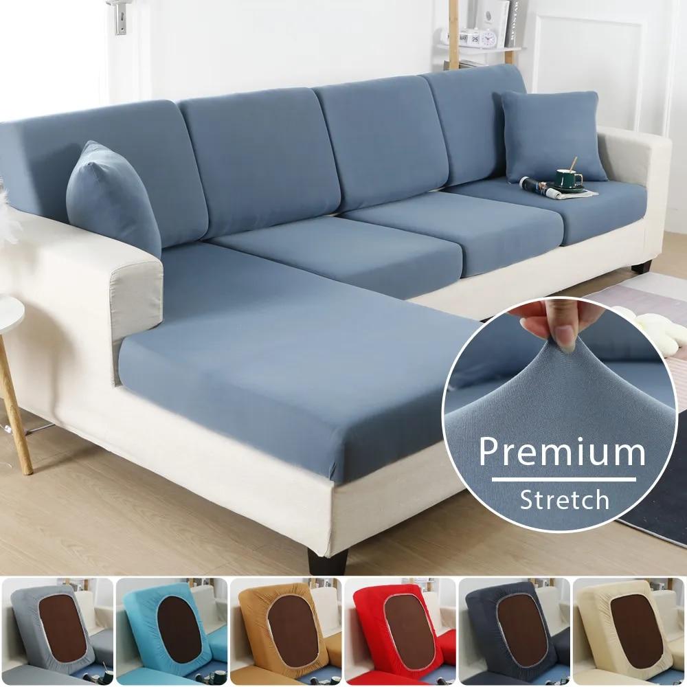 Elastischer Sofa-Kissenbezug für Wohnzimmer, Sofa-Sitzbezüge, weich, dehnbar, eng anliegend, Sofa-Sessel-Bezüge, Sofa-Schonbezug für 1/2/3/4 Sitze