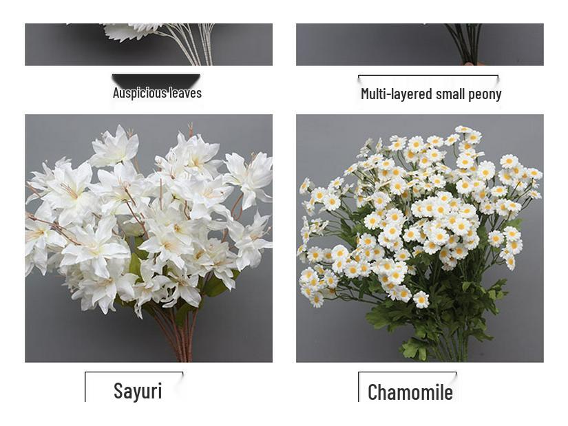 Weiße Blumendekoration für Hochzeiten Künstliche Straußornamente und Bogen-Requisiten