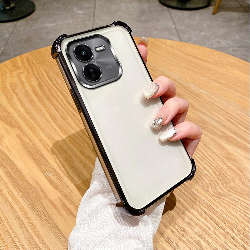 

Для vivo iQOO Z9x Чехол vivo iQOO Z9x Чехол iQOO Z9x Чехол для телефона vivo I2219 Бампер противоударный защитный чехол прозрачная гальваническая пластина For iQOO Z9x