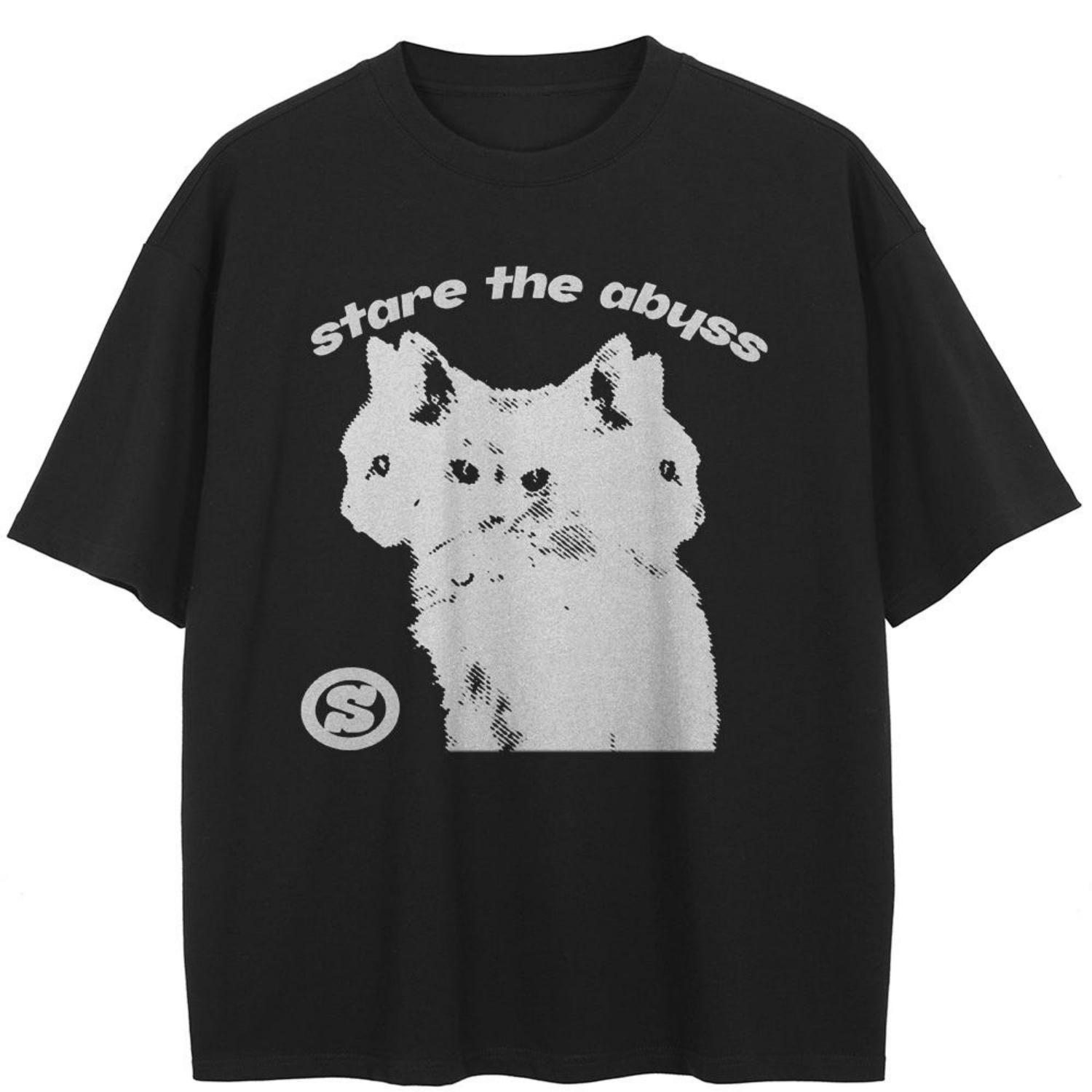 

Вуличний одяг Cats Graphic Black T-Shirt, бавовна, унісекс, футболки, літні футболки з короткими рукавами(1) XXXXXL чорний