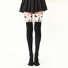"Spring/Autumn Black Non-Slip Bow Suspender Stockings – Over-the-Knee Sexy Style"