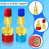 R1234YF Quick Coupler Adapter R1234YF Refrigerant Quick Couplers Kit,R1234YF To R134A Hose Adapter High and Low Side