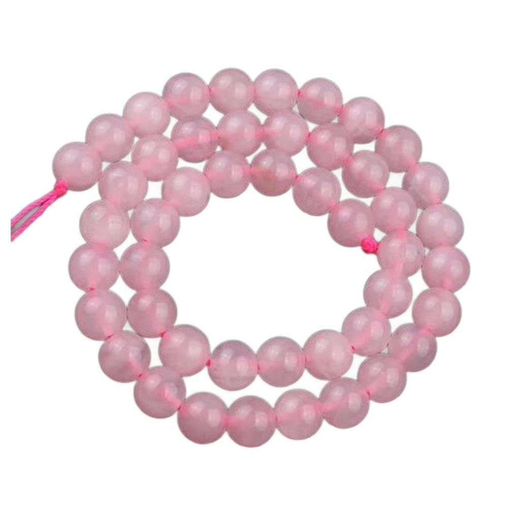 Rosenquarz Bastelperlen Einheitliche Größe zur Herstellung von Armbändern und Halsketten