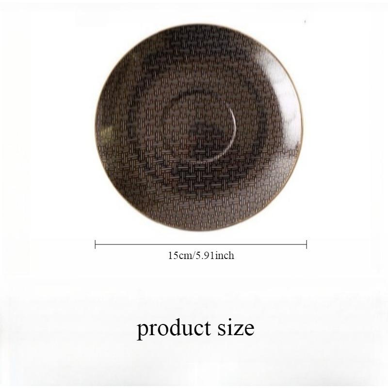 1 Zestaw Porcelanowy Kubek do Kawy i Spodek Biały/czarny Wzór Kratki Filiżanka do Herbaty Złote Wykończenie Inkrustowane Zastawa Stołowa Prezent