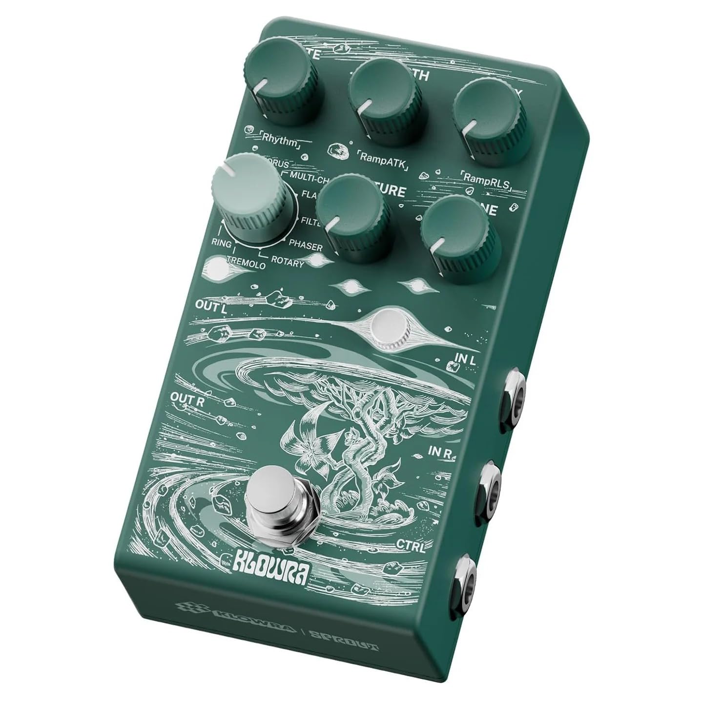 

Dealer Klowra Sprout Modulation Guitar Pedal with CTRL Digital Guitar 9 Analog True Tap Presets [Authorized Product] Input, Pedal, Effects Rotary,