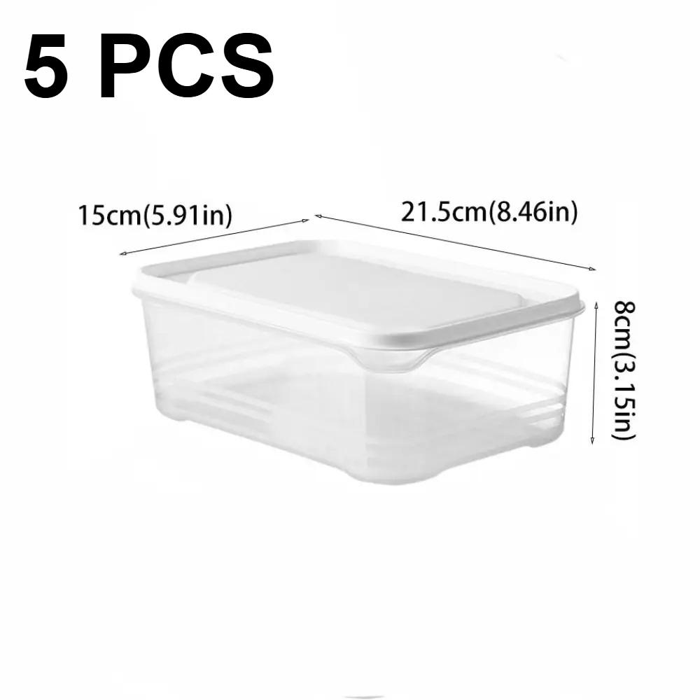 1Pcs 2000ml Refrigerator Storage Box Microwaveable Food Grade Plastic Fresh-Keeping Box Rectangular Reusable Crisper Box Picnic