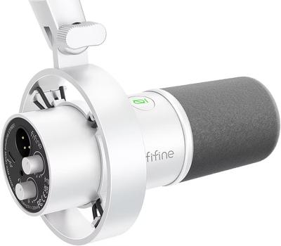 FIFINE Dynamisches Potcast-Mikrofon Anschließbares Nierencharakteristik Unidirektional USB-Kabel enthalten Kompatibel mit Kopfhörerausgang One Touch