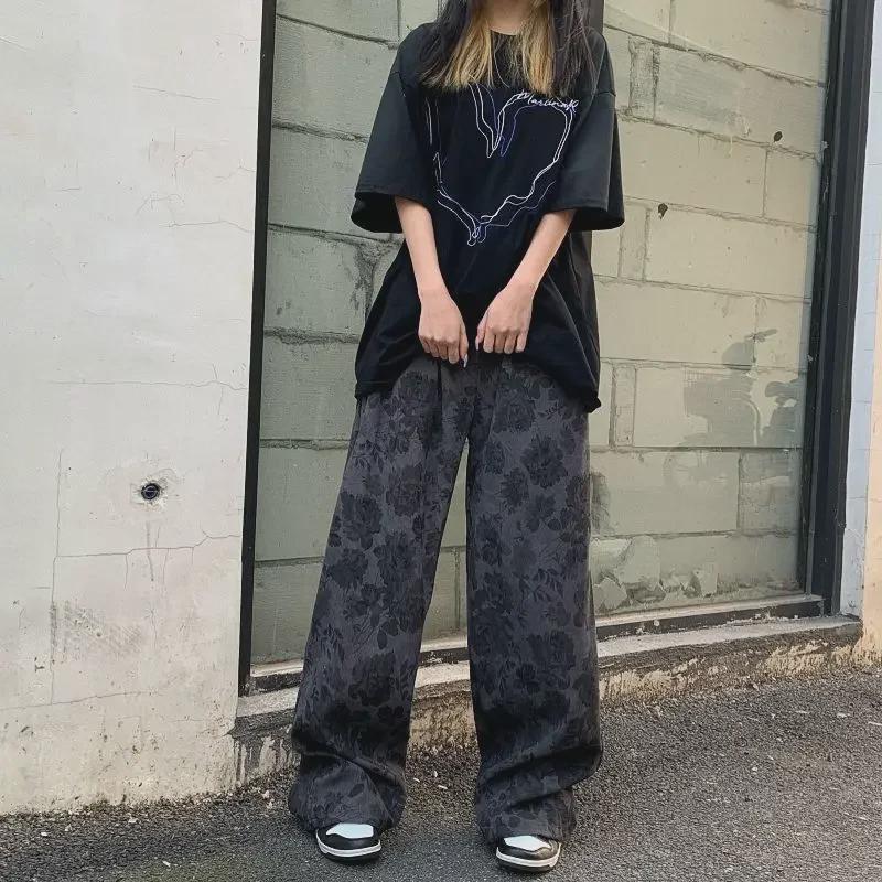 Pantaloni unisex americani INS la modă cu picior larg din catifea cord - Stil retro toamnă/iarnă
