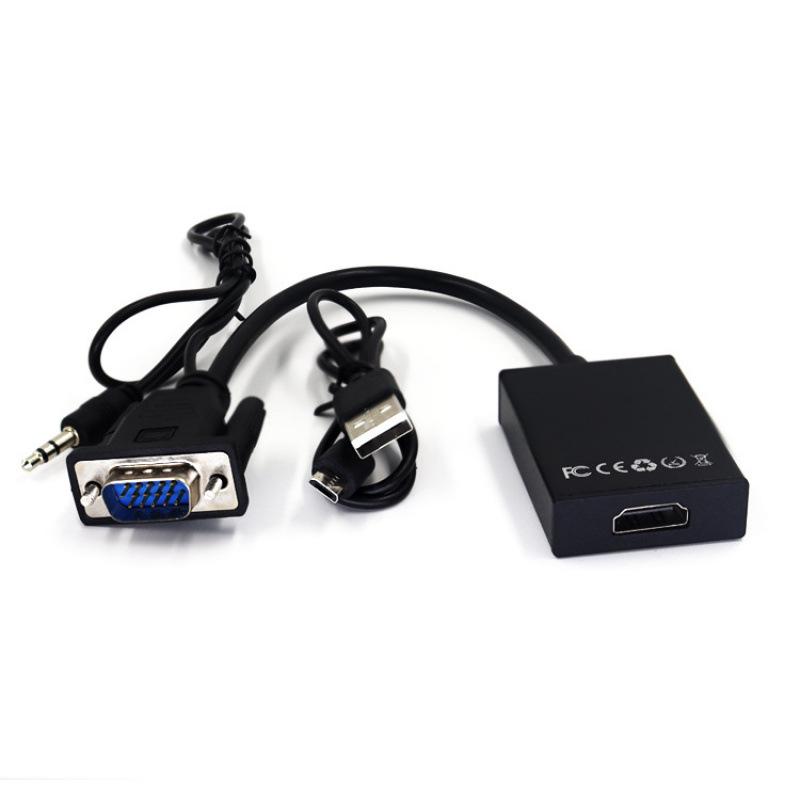 VGA to HDMI Converter Cable with Audio - VGA Male to HDMI Female for PC to TV Connection