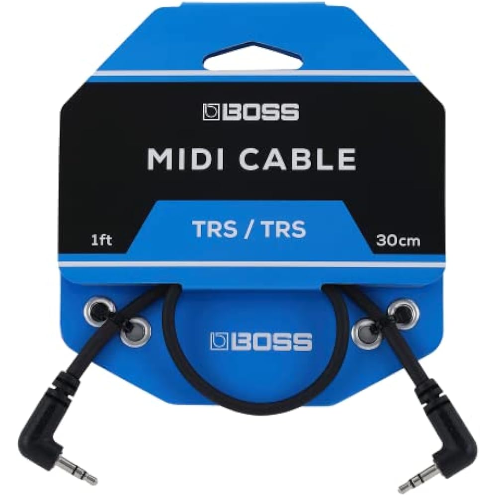 BOSS BOSS MIDI Cable BCC-1-3535 MIDI Cable 3.5mm TRS/TRS 30cm LL Pedal MIDI Control 200 Series GT...