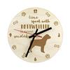 Rottweiler, Rott, Rottie - Clock with Dog, Wooden Clock with Engraving, Personalised Clock by