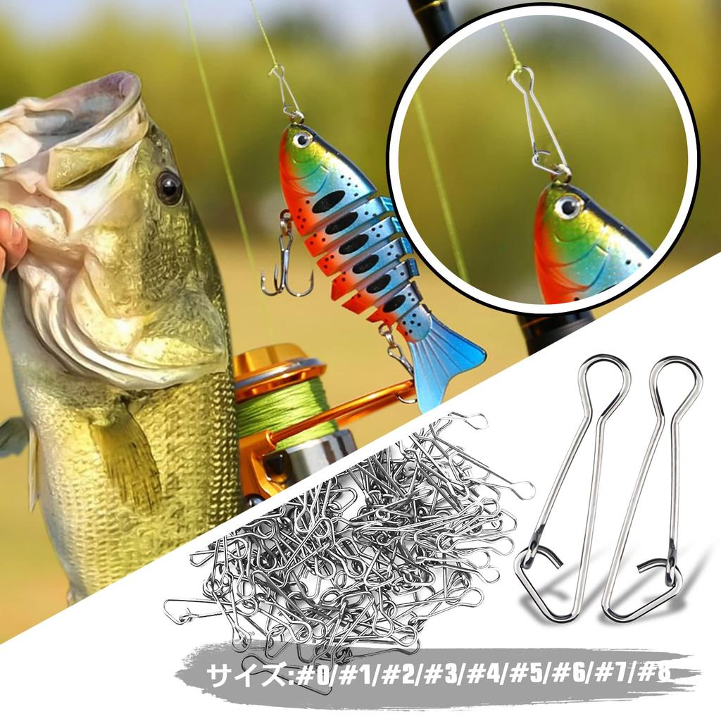 QISHUO Quick Fishing Swivel Stainless for Fishing and Horse Mackerel 50 99kg Snaps, Steel, Lures, Bluefish, Jigging, Egging, Fishing, Silver, Pieces,