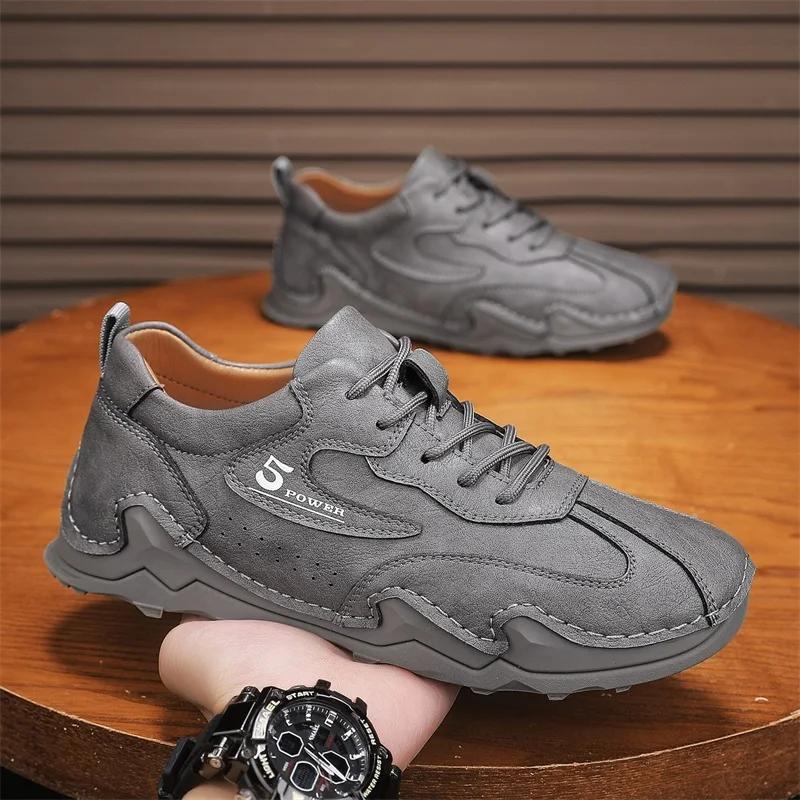 

New Men Casual Shoes Comfortable Men s Shoes Are Comfortable Lightweight and Versatile All Season Outdoor Flat Shoes 46 серый