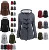 Elegant Women Trench Parka Hooded Coat Jacket Outwear Winter Warm Long Overcoat