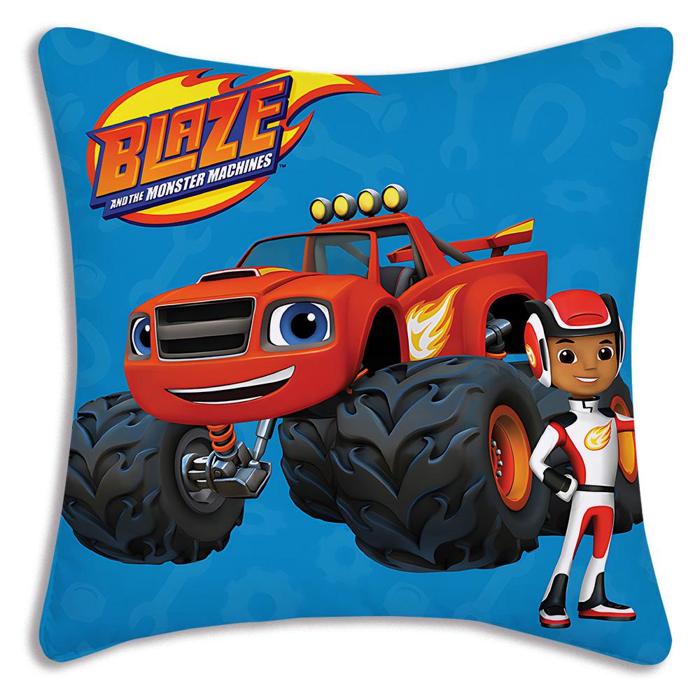 

Blaze and the Monster M-Machines Pillow Covers Cartoon Sofa Decorative Home Double-sided Printing Short Plush Cute Cushion Cover 30cmx30cm